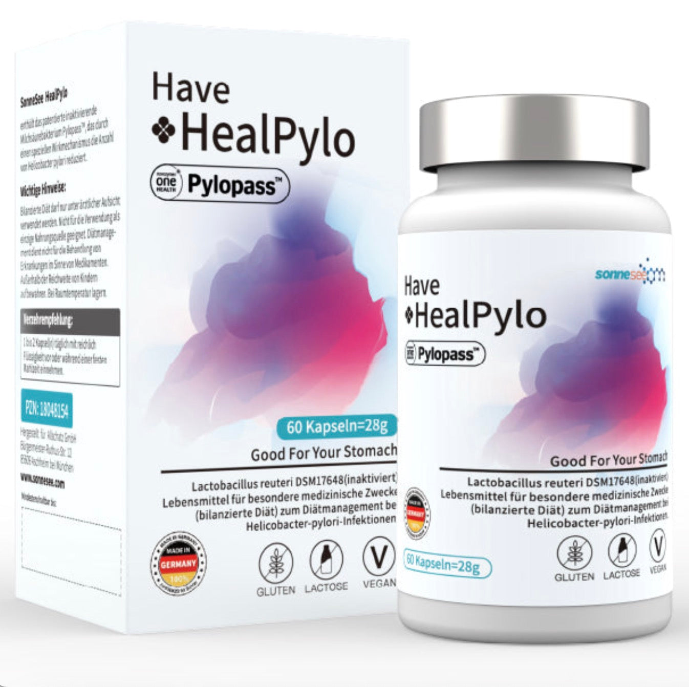 Have HealPylo mit Pylopass™ | Für das Diätmanagement bei Helicobacter pylori | 400 mg pro Tag | 60 Kapseln