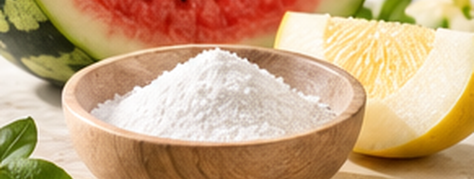 Illustrative Darstellung von L-Citrullin als Aminosäure mit Struktur- und Lebensmittelbezug