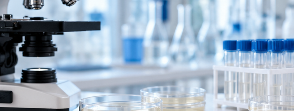 Mikrobiologisches Labor zur Untersuchung von Lactobacillus-acidophilus-Stämmen