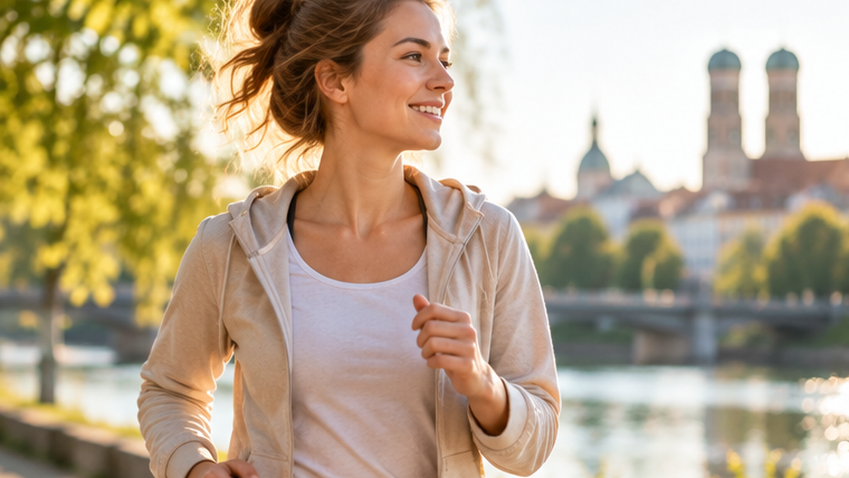 Aktive Person beim Laufen im Freien