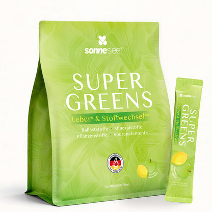 SUPER GREENS für einen bewussten Alltag  Pflanzenstoffe · Ballaststoffe · Leber & Stoffwechsel · Spurenelemente