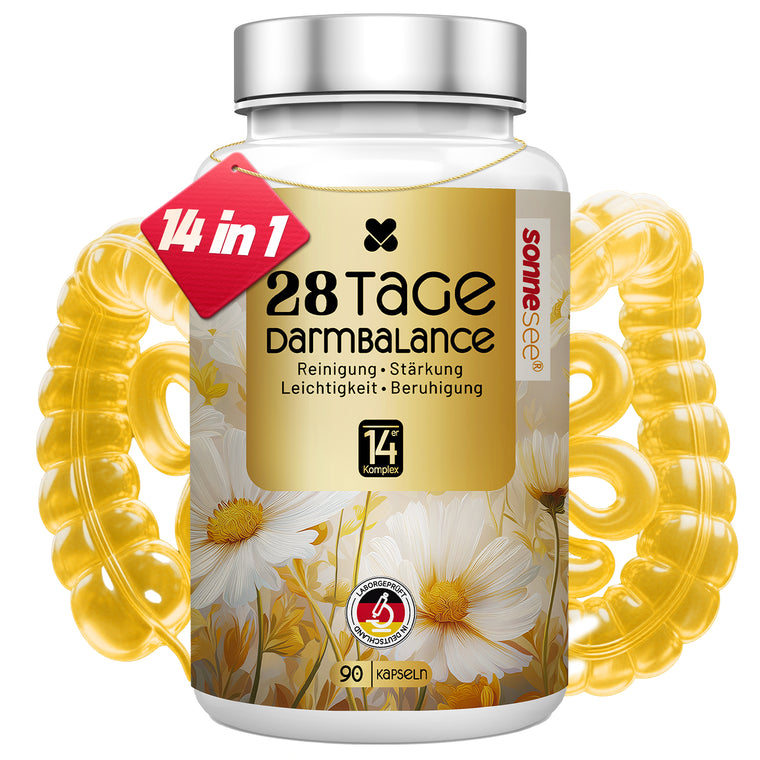 Sonnesee® 28-Tage Darmbalance – 6 Kulturen & Ballaststoffe – 90 Kapseln