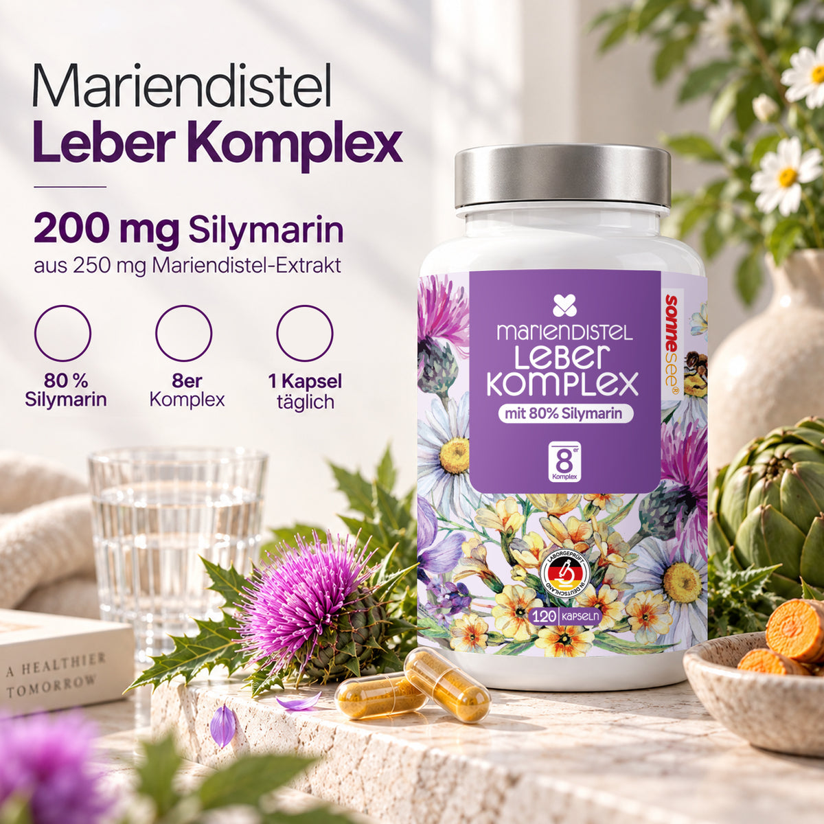 Sonnesee Leber Komplex mit Mariendistel und Cholin, 120 Kapseln – Bild 6