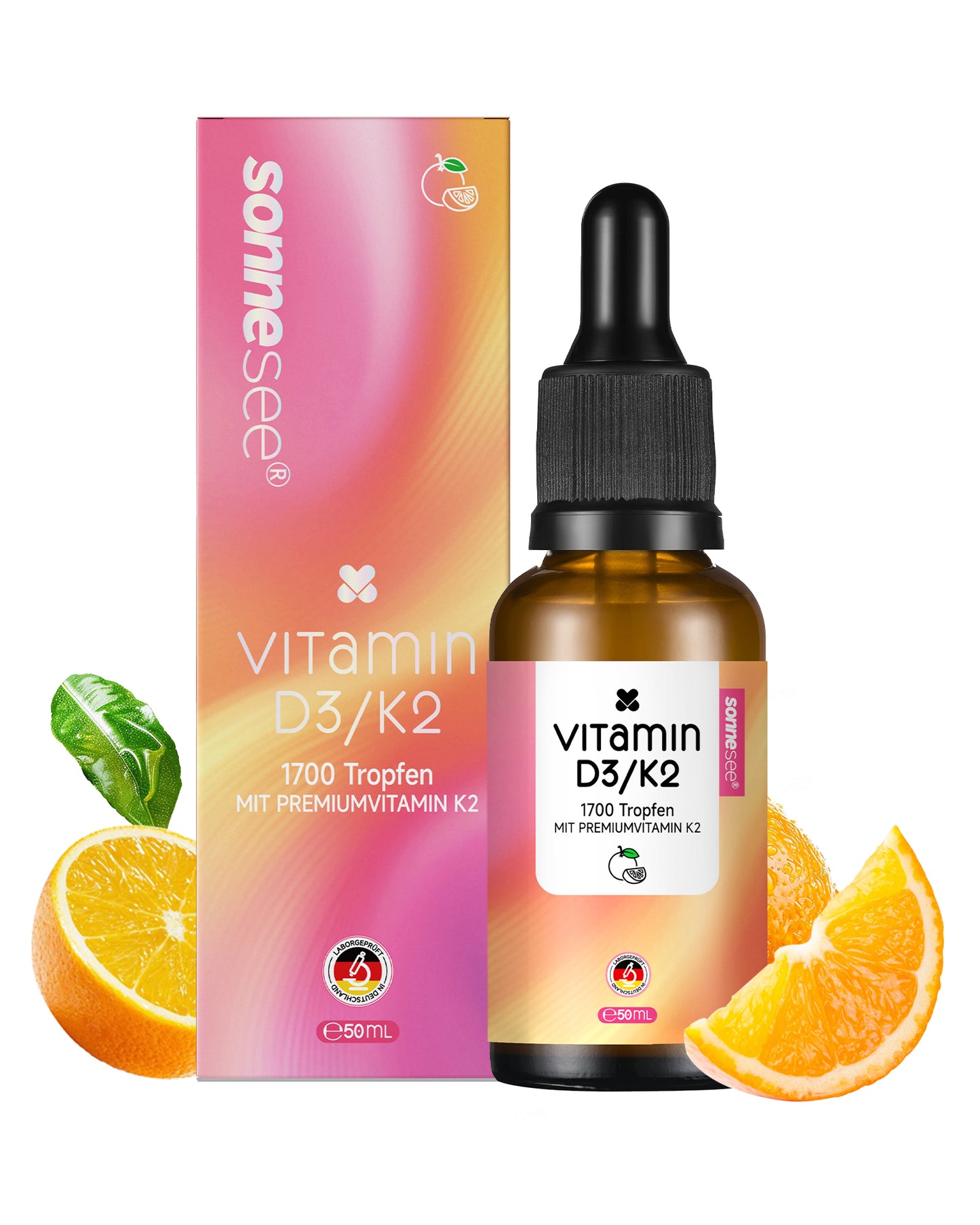 Sonnesee®  Vitamin D3/K2 Tropfen Lemon
