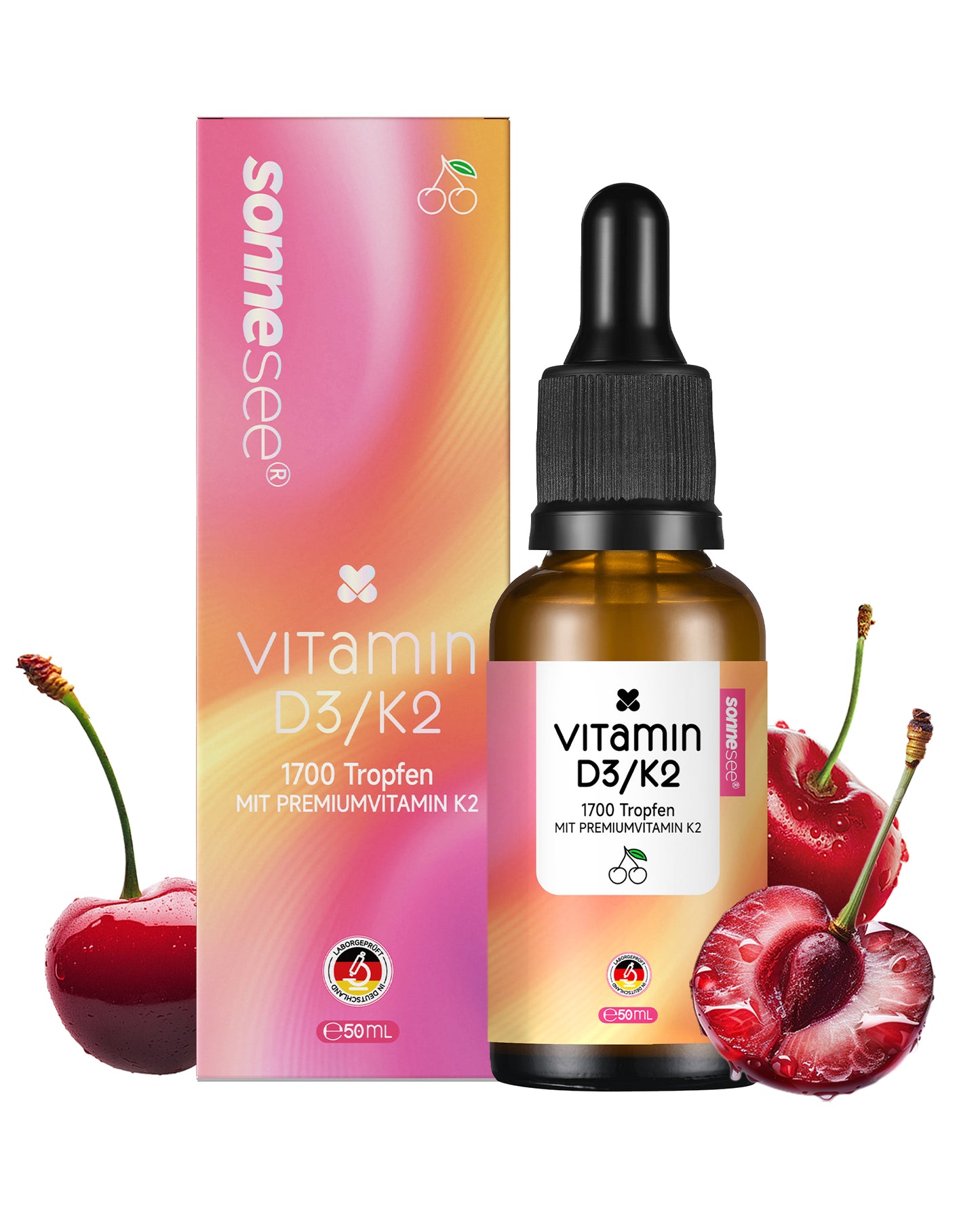 Sonnesee®  Vitamin D3/K2 Tropfen Lemon