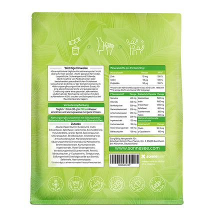 SUPER GREENS für einen bewussten Alltag  Pflanzenstoffe · Ballaststoffe · Leber & Stoffwechsel · Spurenelemente