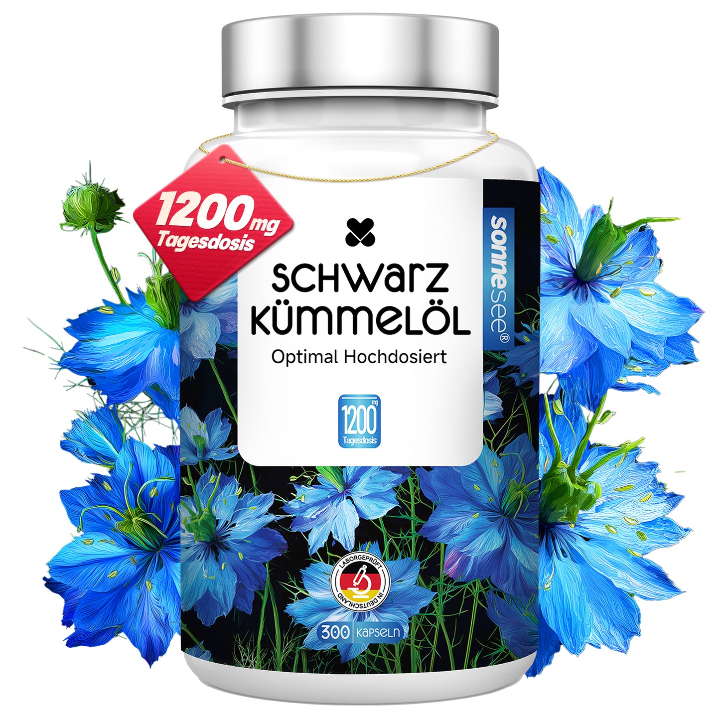 Sonnesee® Schwarzkümmelöl 1200 mg + Vitamin E | 300 Kapseln |