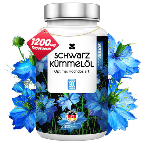 Sonnesee® Schwarzkümmelöl 1200 mg + Vitamin E | 300 Kapseln |