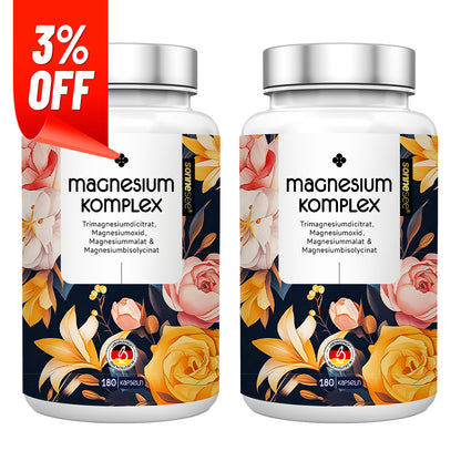 Dein täglicher Magnesium-Komplex – 180 Kapseln · Hochdosiert · Hergestellt & geprüft in Deutschland