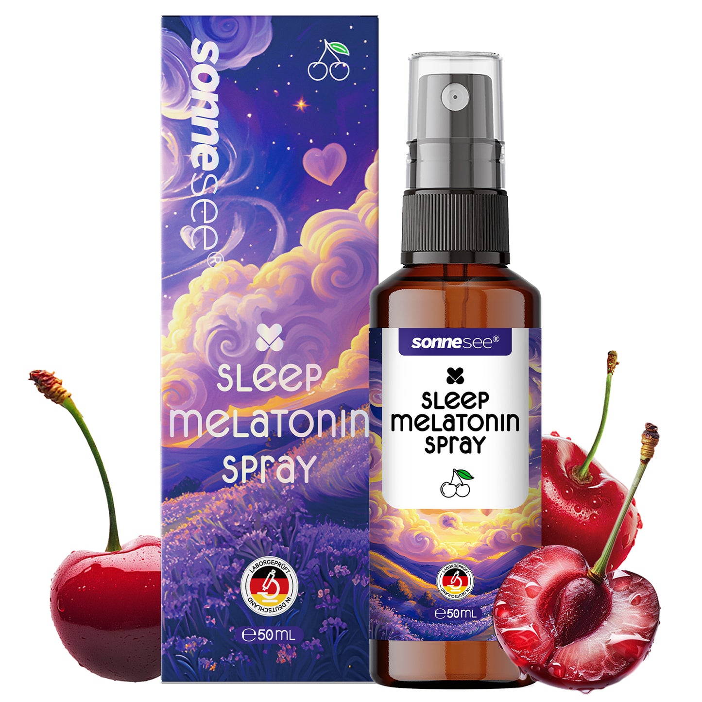 Sonnesee Sleep Spray Melatonin Ashwagandha mit Passionsblume, Lavendel & Vitamin B6