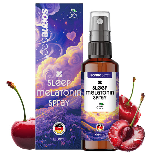 Sleep Spray Melatonin Ashwagandha mit Passionsblume, Lavendel & Vitamin B6 Hergestellt in Deutschland