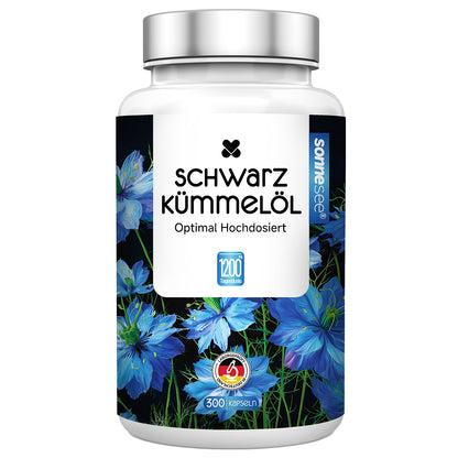 Sonnesee® Schwarzkümmelöl 1200 mg + Vitamin E | 300 Kapseln |