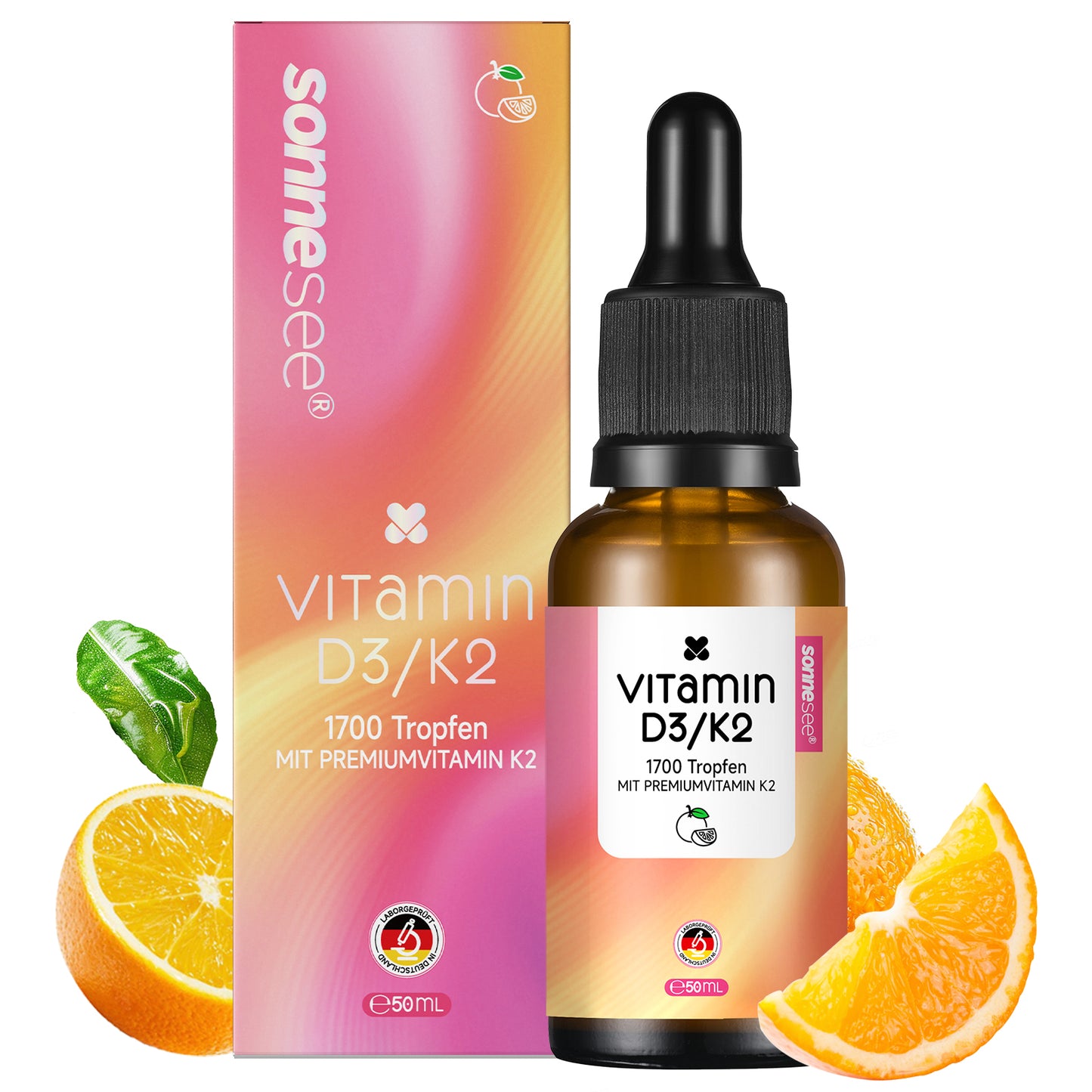 Sonnesee® Vitamin D3/K2 Tropfen mit Kirschgeschmack