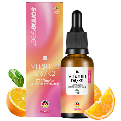 Sonnesee® Vitamin D3/K2 Tropfen mit Kirschgeschmack