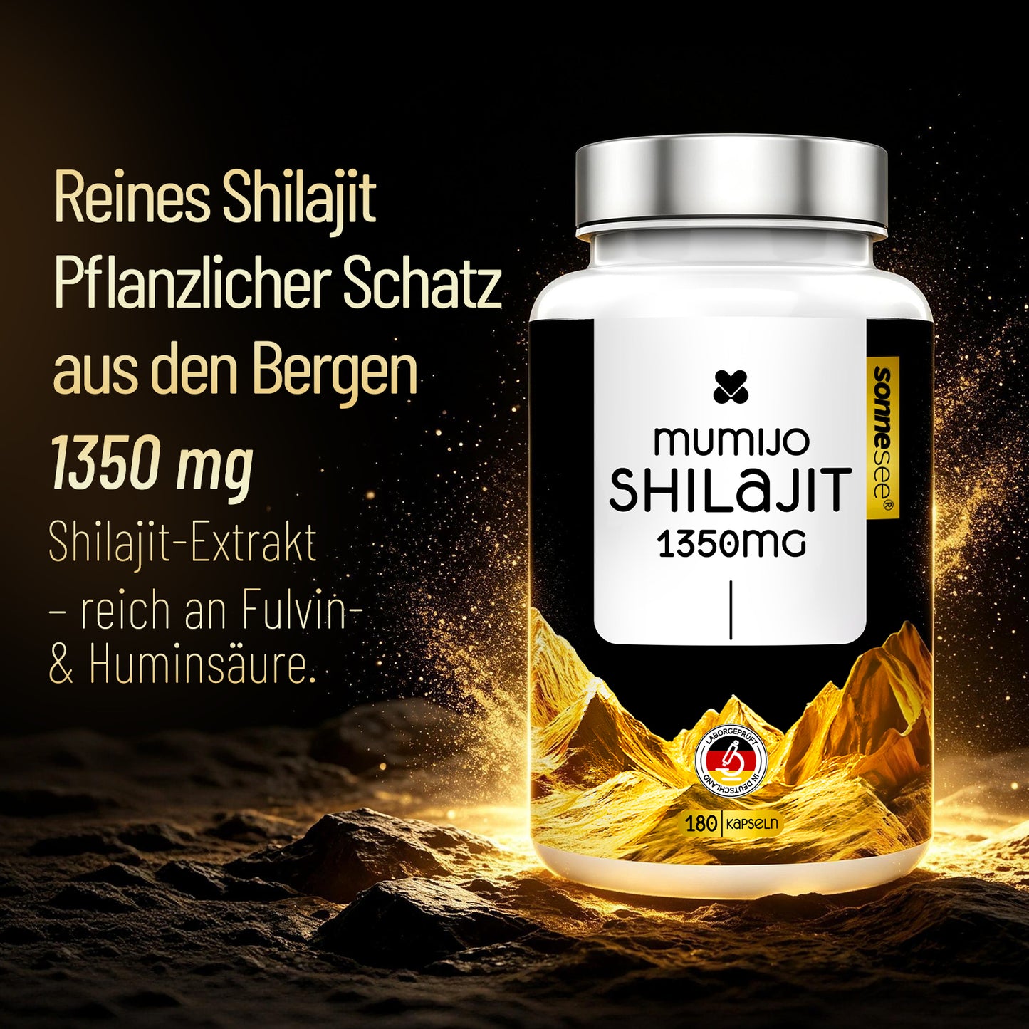 Sonnesee Mumijo Shilajit 1350 mg 180 Kapseln