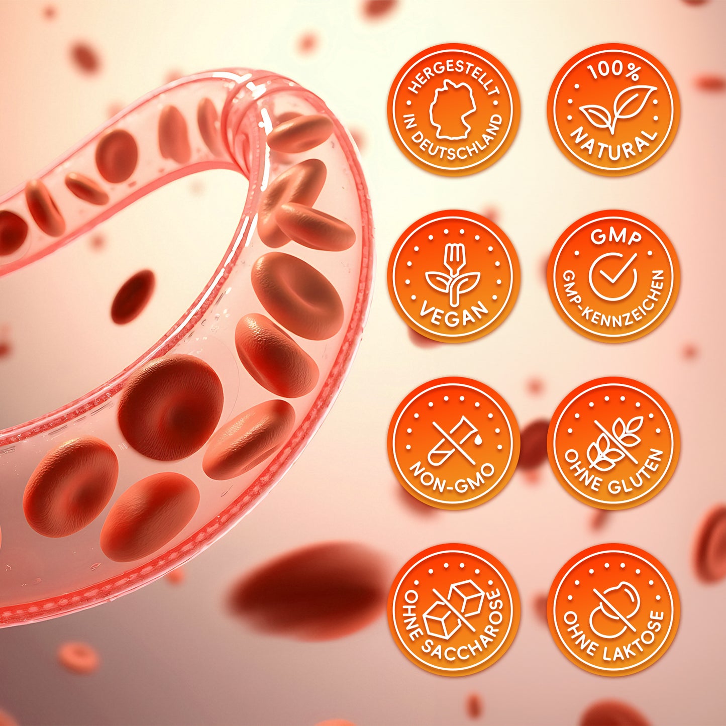 Premium Venen Pro Kapseln, 90 Stück, Mit Rutin, L-Arginin, Rotweinblätter-Extrakt, Vitamin C, Kupfer und Mangan, Vegan