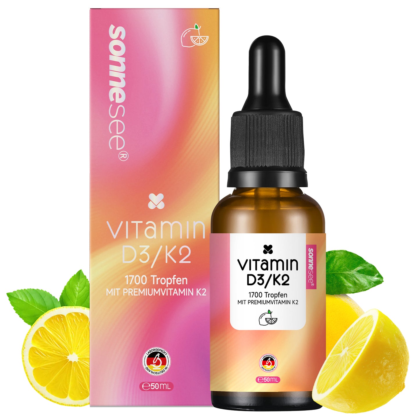 Sonnesee® Vitamin D3/K2 Tropfen mit Kirschgeschmack