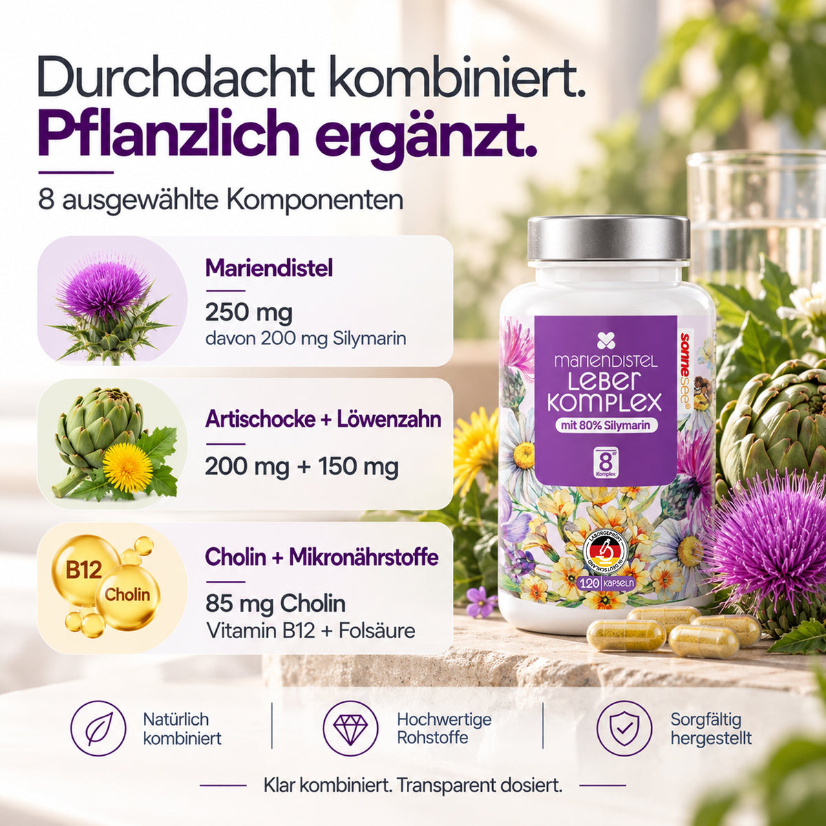 Sonnesee Leber Komplex mit Mariendistel und Cholin, 120 Kapseln – Bild 7