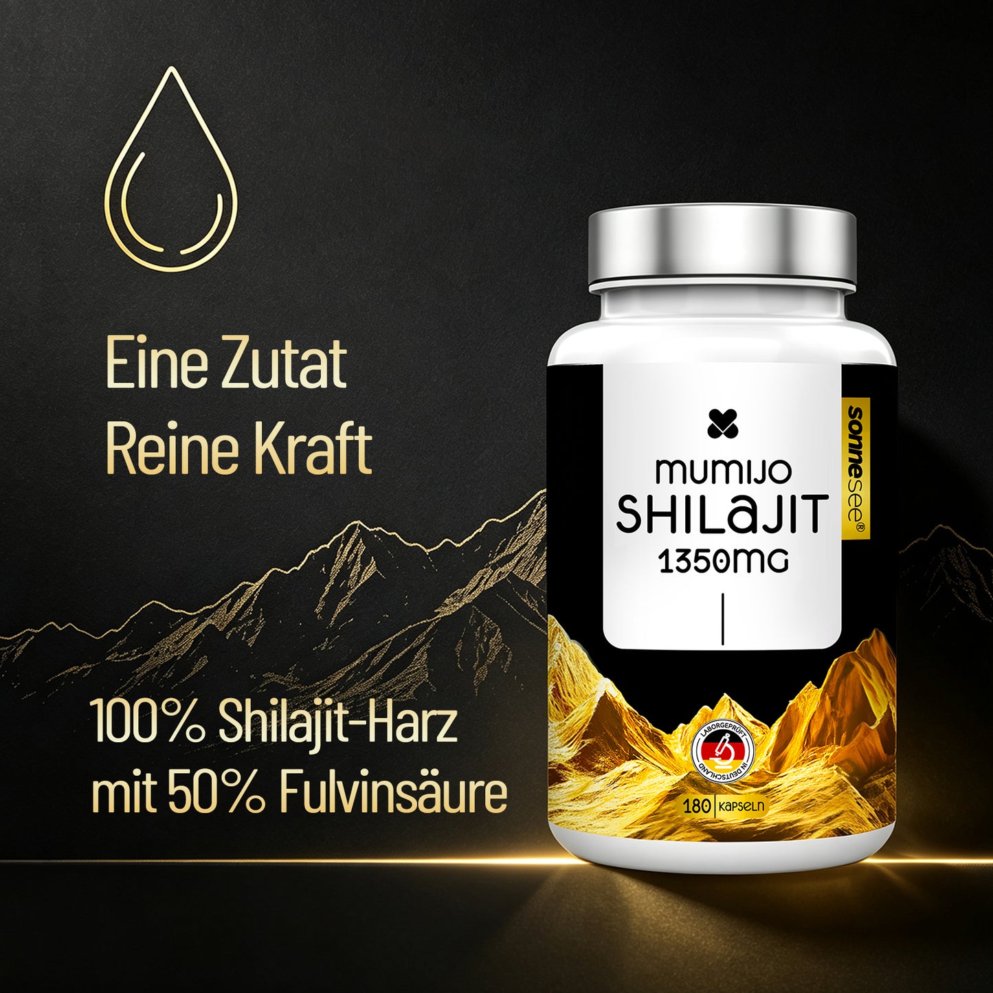 Sonnesee Mumijo Shilajit 1350 mg 180 Kapseln