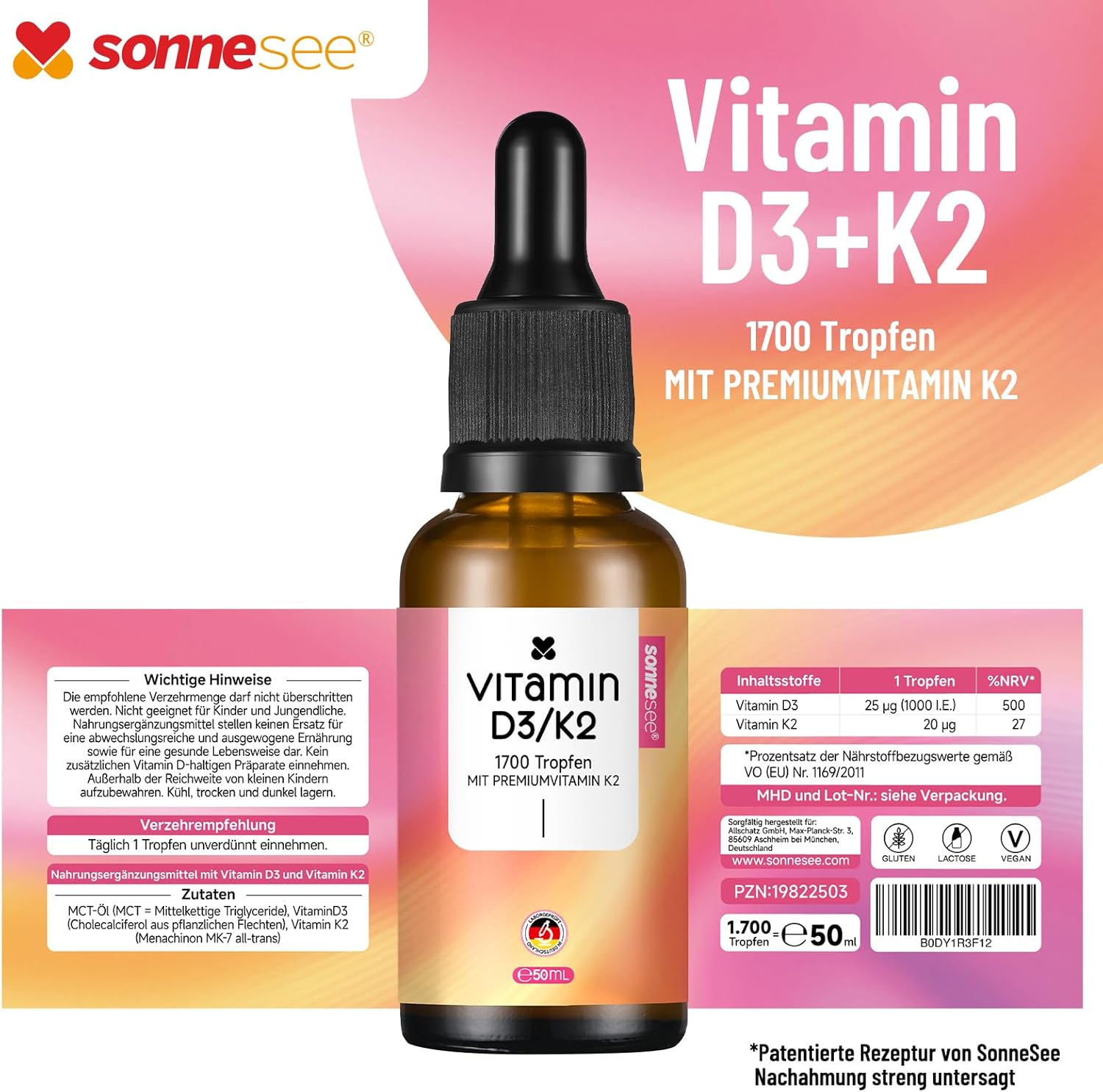 Sonnesee Gift – Vitamin D3 + K2