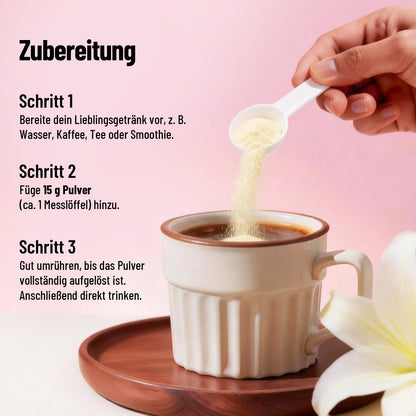 3in1 Beauty Balance Light Pflanz Collagen Peptide, Inulin, Vitamin C, Biotin & Zink – für Haut & Darm – 450 g