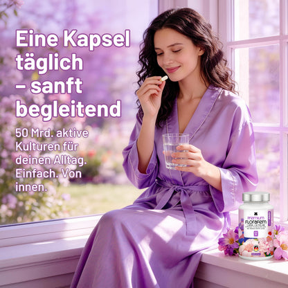 Sonnesee Premium FloraFem Kulturen Komplex 12 Bakterienstämme mit Mit D-Mannose, Cranberry, Zink und Vitaminen