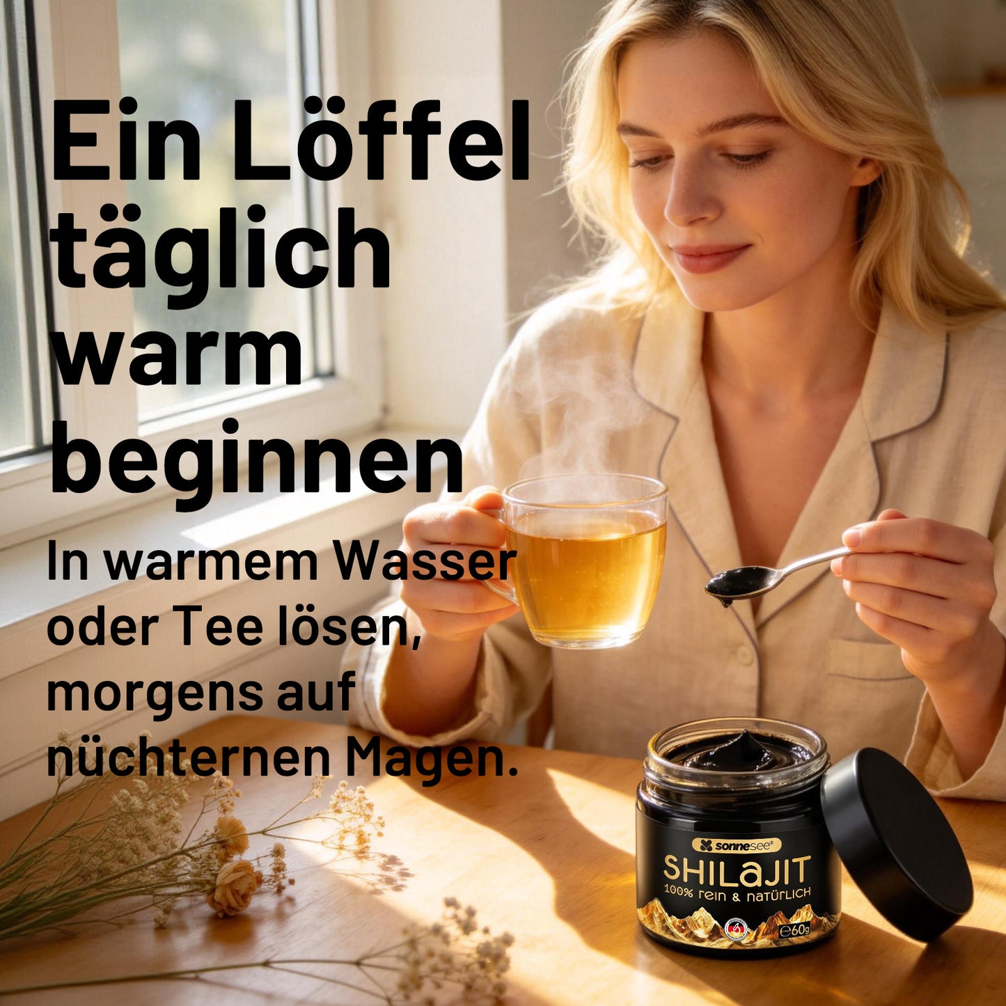 Sonnesee® Shilajit Harz – 100% rein & natürlich | 60 g