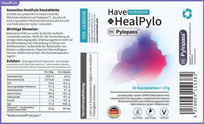 Pylopass Anti Helicobacter pylori Kautablette