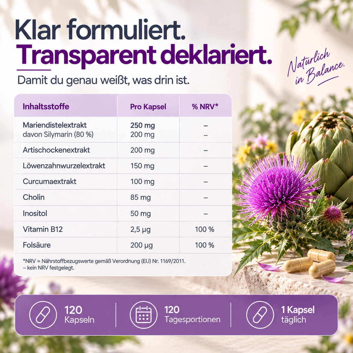 Sonnesee Leber Komplex mit Mariendistel und Cholin, 120 Kapseln – Bild 10