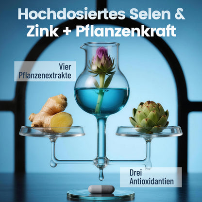Sonnesee Umwandler Schilddrüse Komplex – 120 Kapseln – 12 Nährstoffe mit Selen, Zink & Vitamin D3 zur Unterstützung der normalen Schilddrüsenfunktion