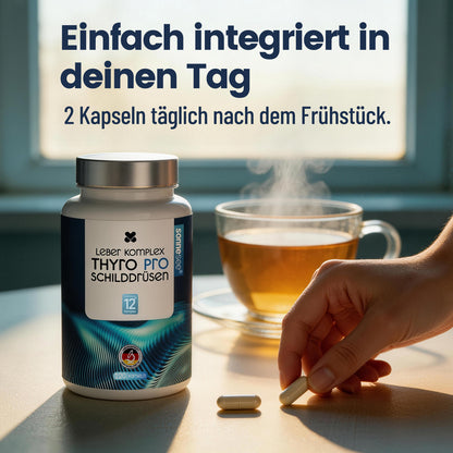 Sonnesee Umwandler Schilddrüse Komplex – 120 Kapseln – 12 Nährstoffe mit Selen, Zink & Vitamin D3 zur Unterstützung der normalen Schilddrüsenfunktion