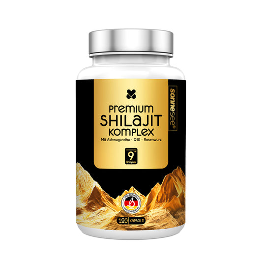 Shilajit Komplex – Rein, Hochdosiert & Laborgeprüft | Mit Ashwagandha, Rhodiola & Q10