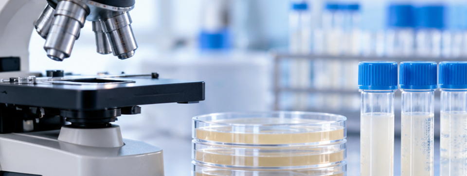 Mikrobiologisches Labor zur Untersuchung von Bifidobakterien-Stämmen