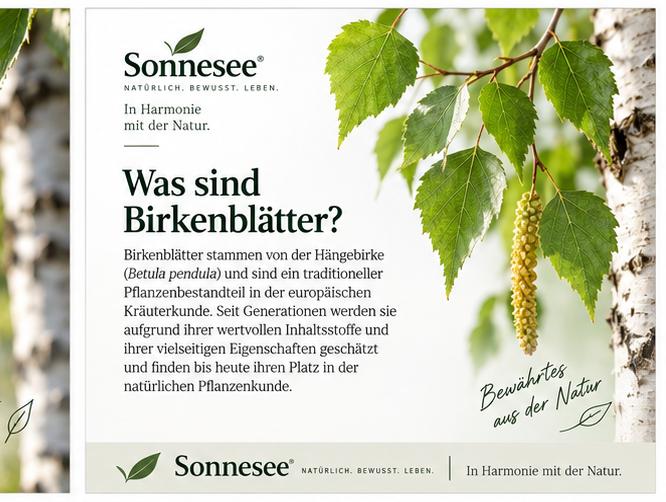 Grüne Birkenblätter und weiße Birkenrinde