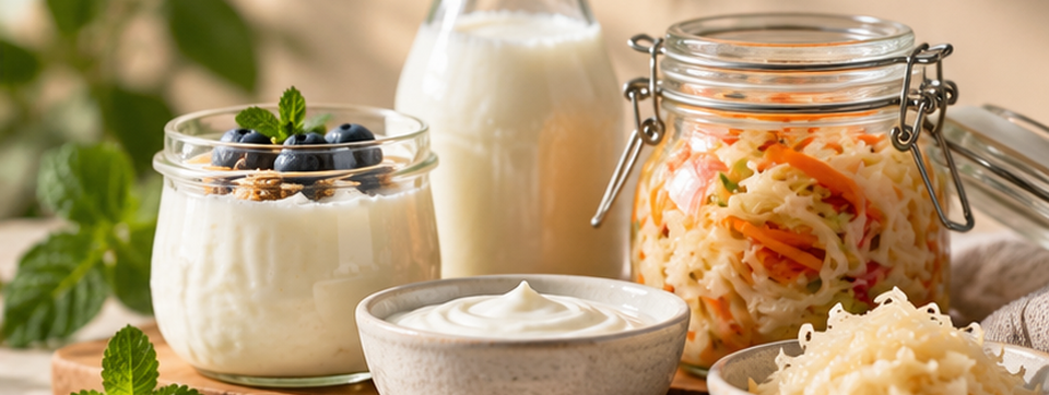 Fermentierte Lebensmittel und Milchkulturen als illustrative Umgebung für L reuteri
