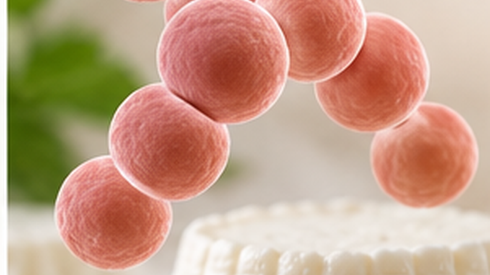 Illustrative Darstellung zu Streptococcus thermophilus mit mikrobiologischem Bezug