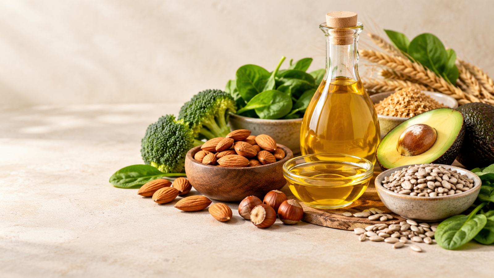 Vitamin E – pflanzliche Öle, Nüsse und Samen