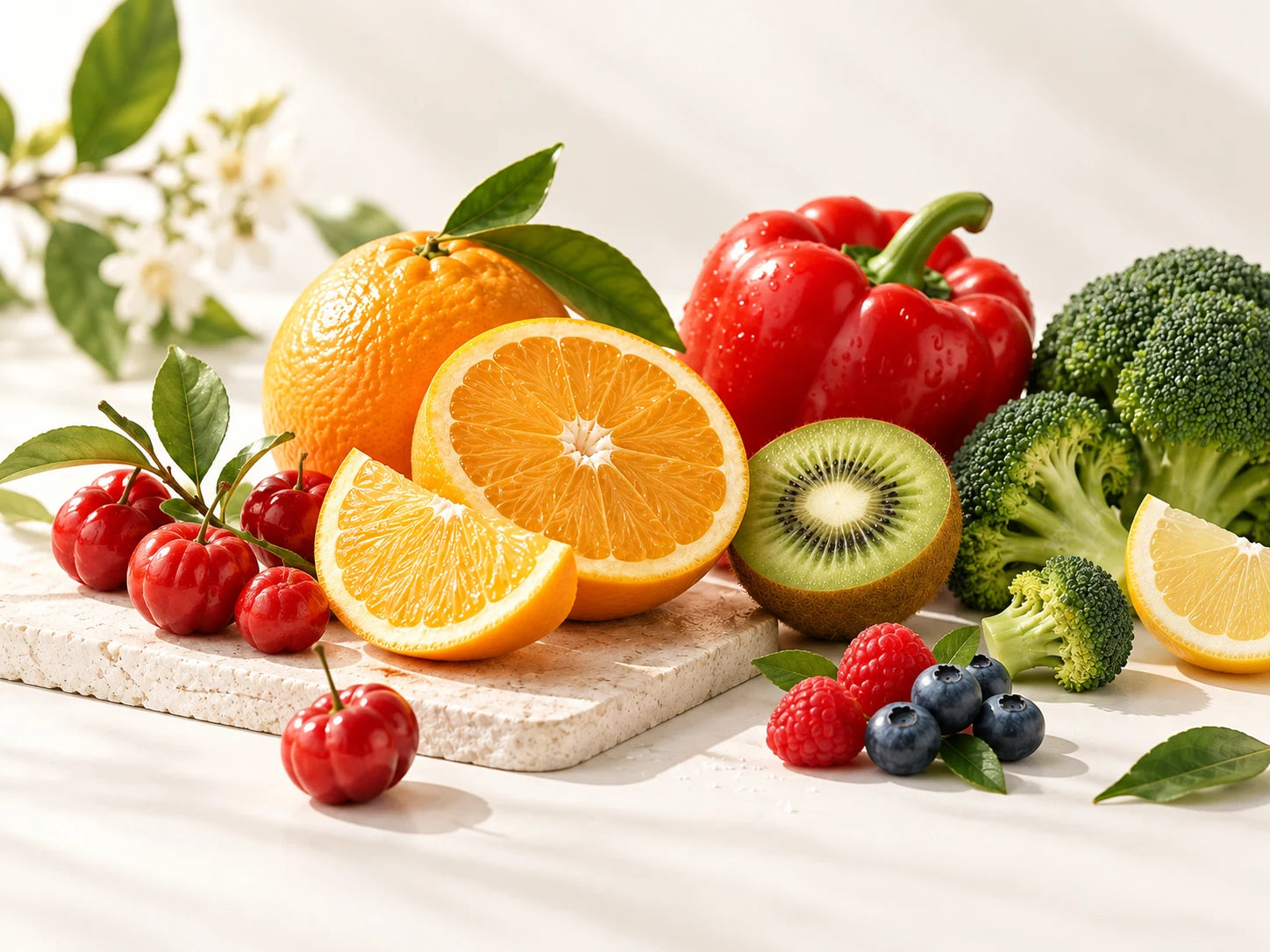 Vitamin-C-reiche Früchte – thematisches Symbolbild, keine Darstellung der Verbindung